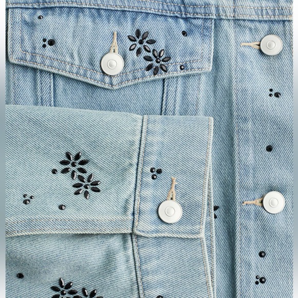 H&M Rhinestone Embellished Denim Jacket - Picture 2 of 7